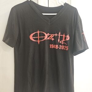 Ozzy 1948-2025 Black V-Neck Graphic Tee